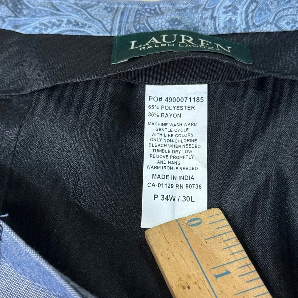 Lauren Ralph Lauren‎ Mens Dress Pants Blue 34W 30L Business Casual Old Money